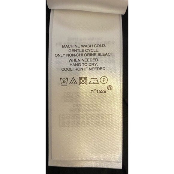 Lauren Ralph Lauren Dress 16 Surplice Jersey Faux Wrap Black Red Midi - Picture 15 of 15